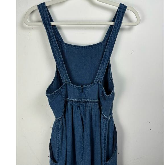 Aritzia Wilfred Hymne Linen Blend Apron Dress Preppy Cottage Farm Peasant Size 0 - Picture 8 of 12
